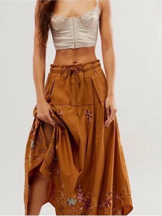 Free People Dresses & Skirts - Free People Arielle maxi embroidery skirt